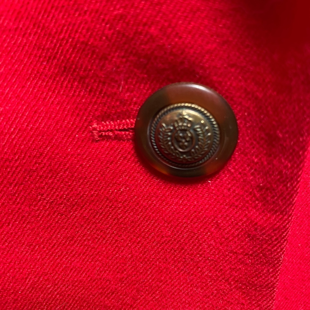 Talbots Red 100% Pure Wool Blazer. - Picture 4 of 6